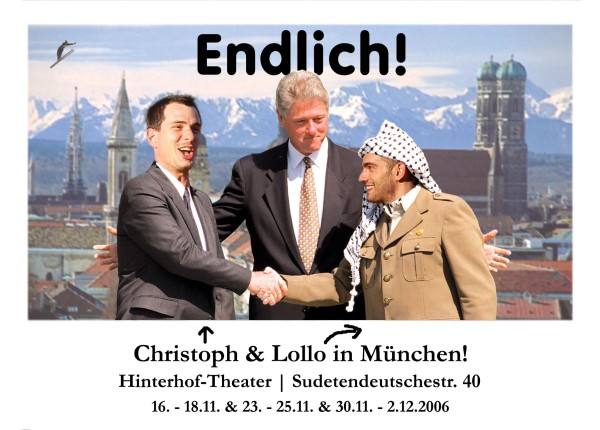 Flyer zur Spielserie im Hinterhof-Theater, München