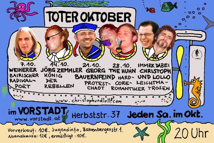 Flyer zur Konzertreihe Toter Oktober.